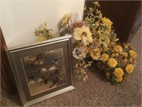 Vintage Floral Arrangements and Decorative Picture