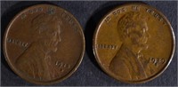 1915-D XF & 1929-S AU LINCOLN CENTS