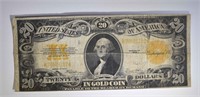 1922 $20.00 GOLD CERTIFICATE, FINE