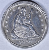 1856 SEATED LIBERTY QUARTER BU