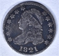 1821 BUST DIME VF