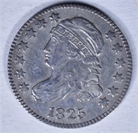 1825 BUST DIME XF CLEANED