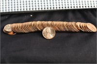 One Roll of 50 Proof Mixed Date, Lincoln Cents