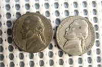 Lot of two Silver War Nickels