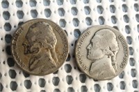 Lot of Two Silver War Nickels
