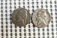 Lot of two Silver War Nickels
