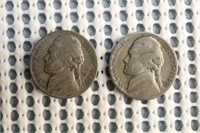 Lot of Two Silver War Nickels