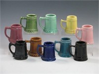 Glaze Test Pottery Miniature Mugs Set (10)