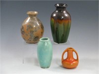 Pottery Vases Group Lot (4)