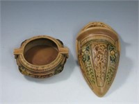 Roseville Florentine Wall Pocket & Bowl - Excel.