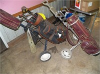 2 Bags of Misc. Golf Clubs with Carts
