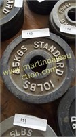 4) 10 lbs Steel Plates Weights