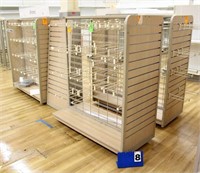 (3) Rolling Wire Display Shelves