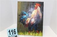 Oil on Canvas Rooster