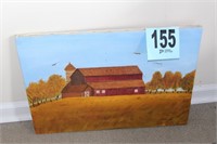 Hand Painted Barn on Canvas