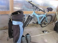 Bicycle, Golf bag, Roller Blades