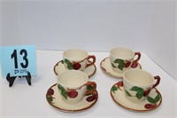 Franciscan Apple 4 cups & 4 Saucers