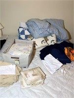 Contents on bed