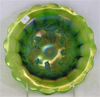 M'burg Holly Sprig 8" round bowl - green