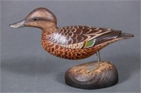 Miniature Green-winged Teal Hen Duck Decoy on