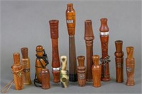 Lot of 13 Various Wood Duck and Goose Calls by