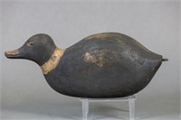 Primitive Duck Decoy by Unknown Maker, Tack Eyes,