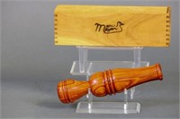 Marv Meyer Hand carved Duck Call in Wooden Box,