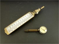 Vintage Moeller Thermometer w/ Air Gauge