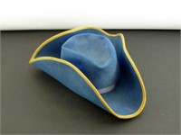 Vintage 3xxx Beaver Hats brand blue felt 3 corner