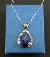 Beautiful Lapis Lazuli Necklace & Chain: 20"
