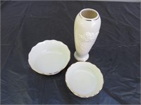 Lenox bowls and vase