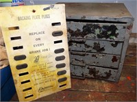 Metal Storage Cabinet & Contents & Brake Plugs