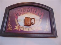 Premium Beer & Ale Wooden Sign - 16 X 12