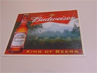 Metal Budweiser King Of Beers Sign - 16 X 12