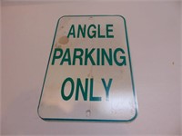 Metal Angle Parking Only Sign - 12 X 18