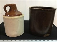 Stoneware Crock and Jug