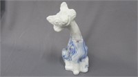 Fenton Alley Cat -white satin blue swirl- RARE