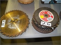 10 Inch and 7 1/4 inch Used Saw Blades