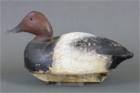 Canvasback Drake Duck Decoy by Unknown Carver,