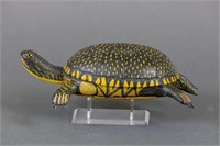 H. Hillkomn, Carved Blandings Turtle, Painted