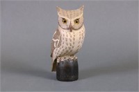 William Walton, Miniature Owl on Stand, Glass