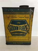 Golden Fleece Hex quart oil tin