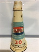 Ampol 30 oil bottle tin top