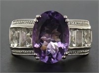 Oval 6.00 ct Purple Spinel Dinner Ring