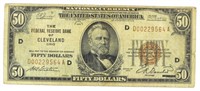 Series 1929 Brown Seal $50 National Currency Note