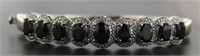 Gorgeous 12.50 ct Onyx & Diamond Accent Bracelet