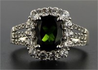 Oval 2.00 ct Chrome Diopside Dinner Ring