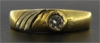 18kt Gold Bezel Set 1/4 ct Diamond Solitaire Ring