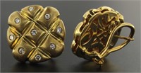 14kt Gold Quality Vintage Diamond Earrings