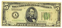 1928 B Green Seal $5 Federal Reserve Note